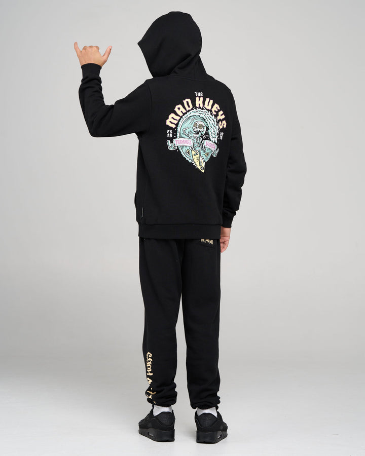 TUNNEL VISION | YOUTH HOODED PULLOVER - BLACK
