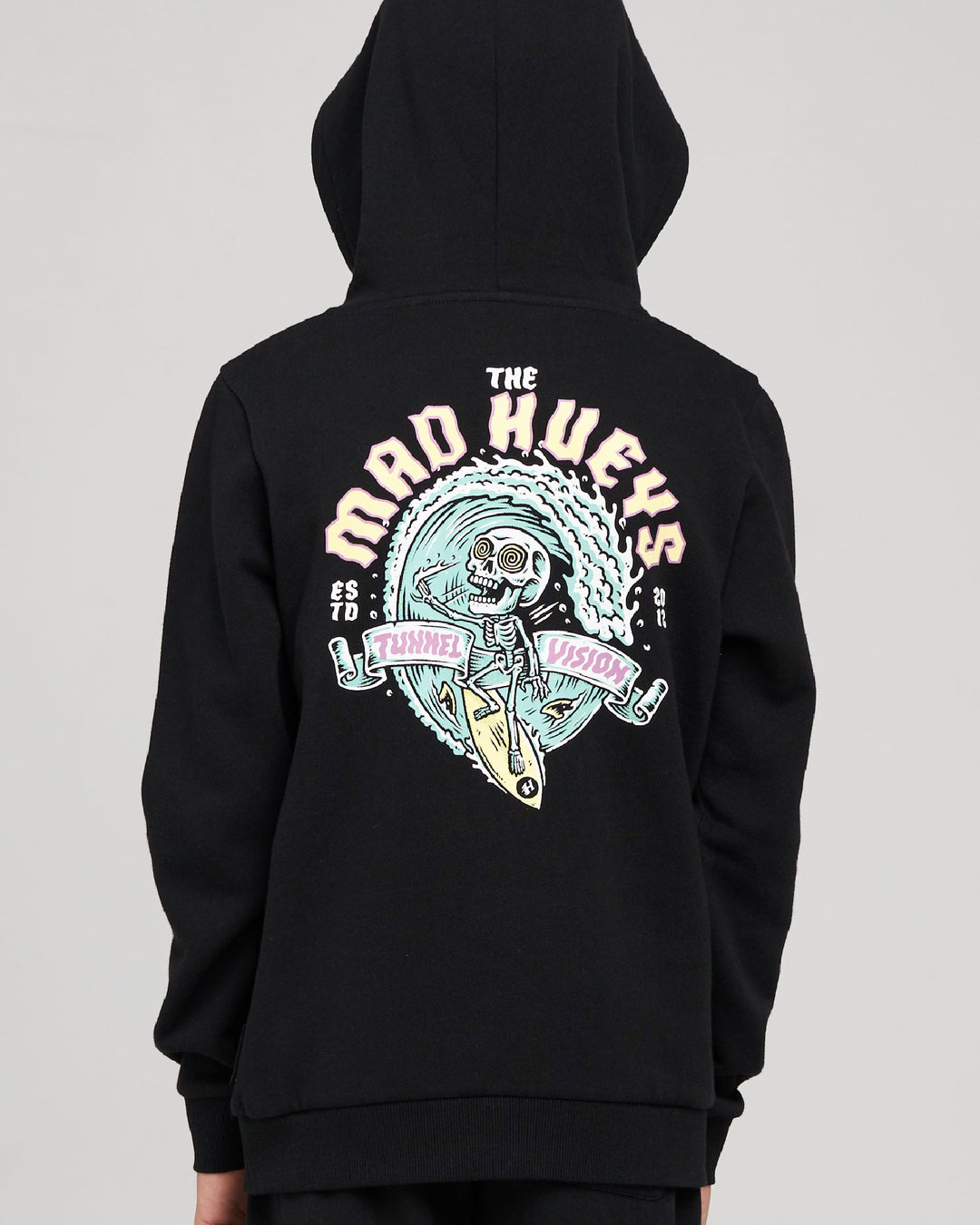 TUNNEL VISION | YOUTH HOODED PULLOVER - BLACK