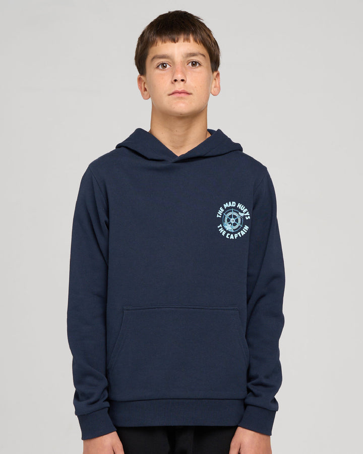 CAPTAIN TWO FACED | YOUTH HOODED PULLOVER - NAVY