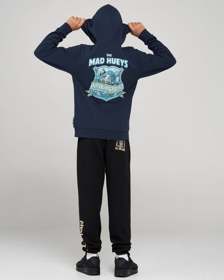 CAPTAIN TWO FACED | YOUTH HOODED PULLOVER - NAVY