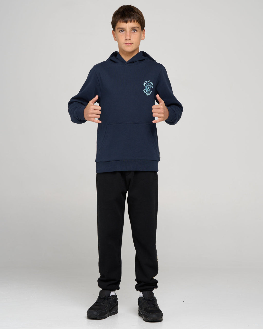 CAPTAIN TWO FACED | YOUTH HOODED PULLOVER - NAVY