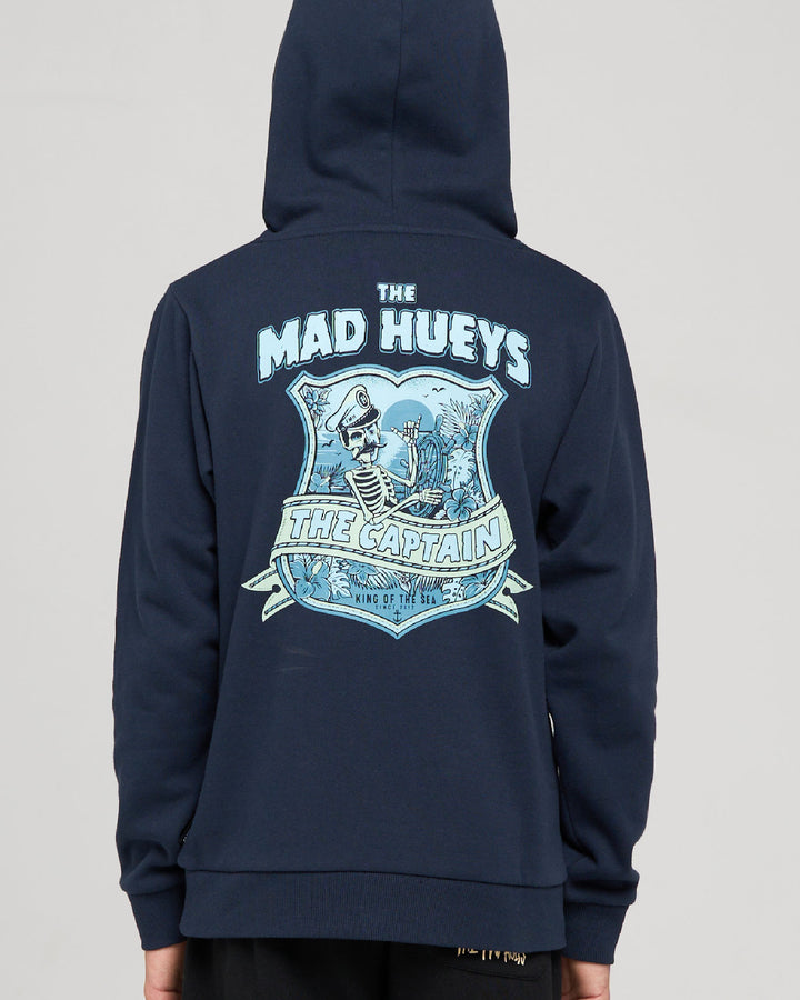 CAPTAIN TWO FACED | YOUTH HOODED PULLOVER - NAVY