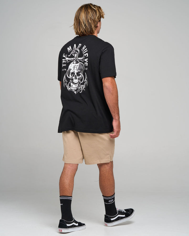 ROPE SKULL ANCHOR | SS TEE - BLACK