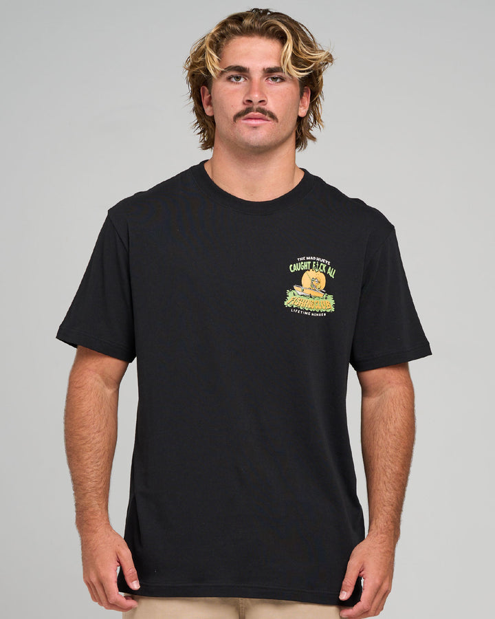 CAUGHT FK ALL JAW | SS TEE - BLACK
