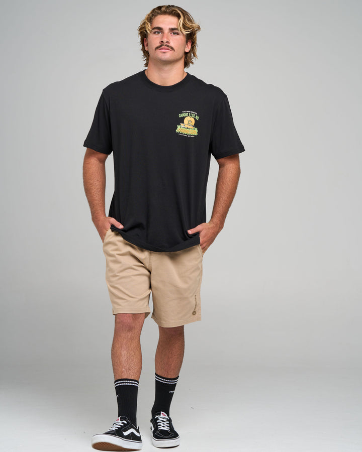 CAUGHT FK ALL JAW | SS TEE - BLACK
