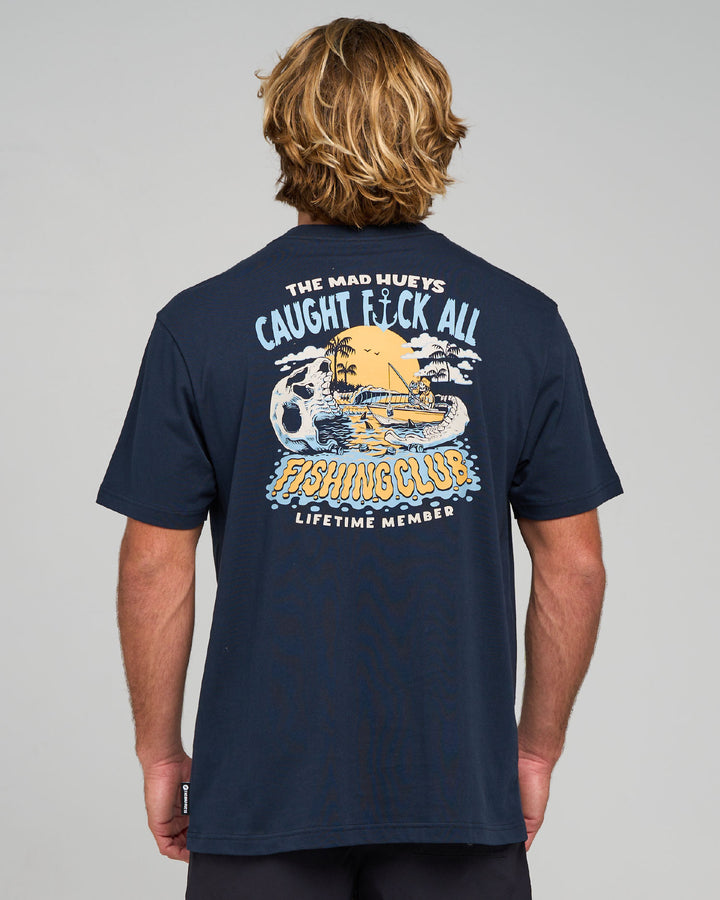 CAUGHT FK ALL JAW | SS TEE - NAVY
