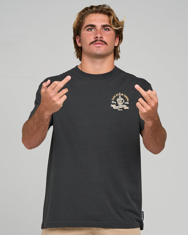FK OFF FISH | SS TEE - VINTAGE BLACK