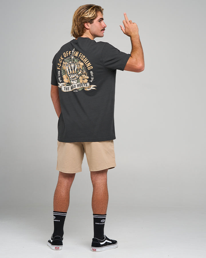 FK OFF FISH | SS TEE - VINTAGE BLACK