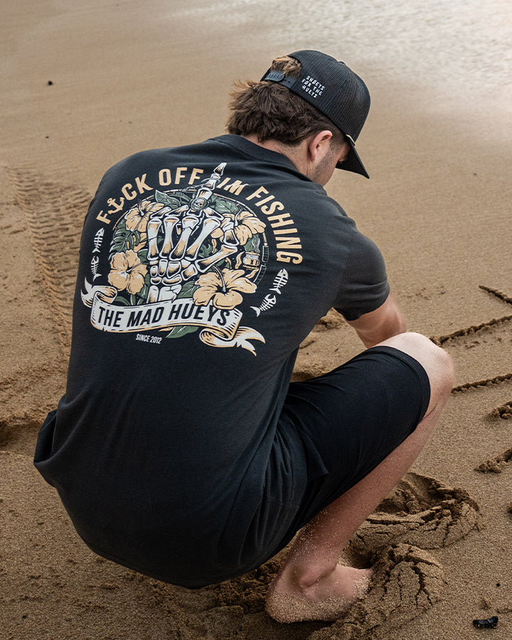 FK OFF FISH | SS TEE - VINTAGE BLACK
