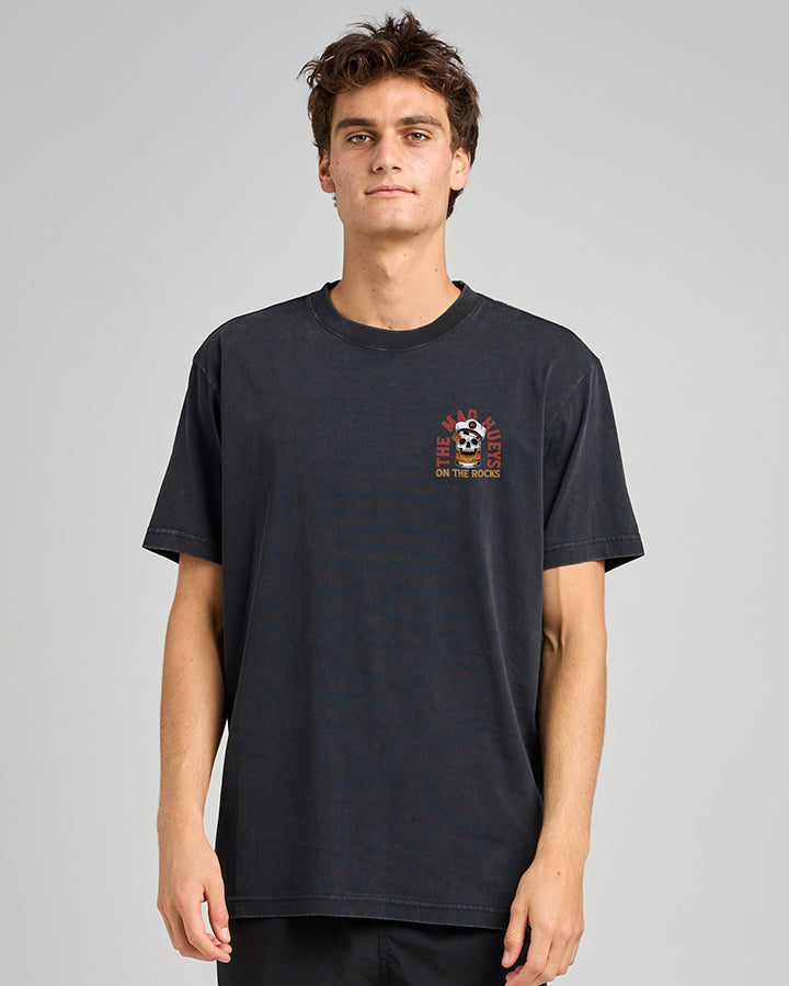 TRIPLE ON THE ROCKS | SS TEE - WASHED BLACK