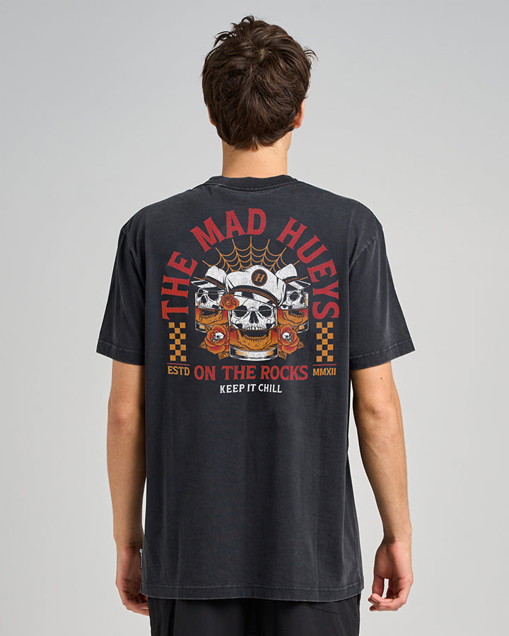 TRIPLE ON THE ROCKS | SS TEE - WASHED BLACK
