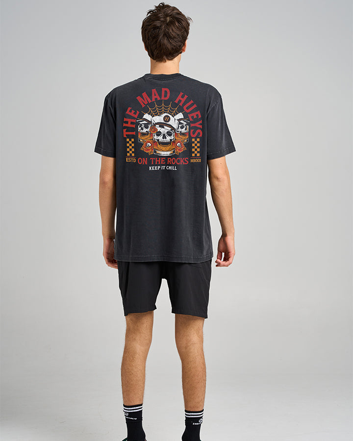 TRIPLE ON THE ROCKS | SS TEE - WASHED BLACK