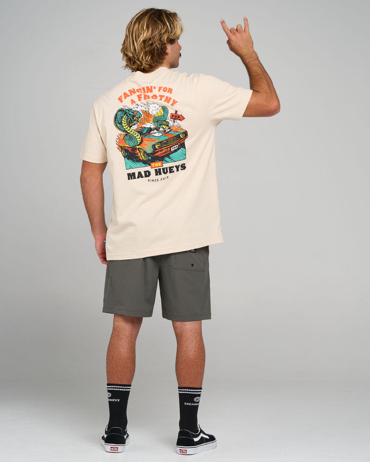FROTHY FANGING | SS TEE - CEMENT