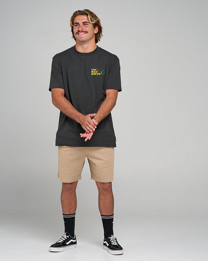 FROTHY FANGING | SS TEE - WASHED BLACK