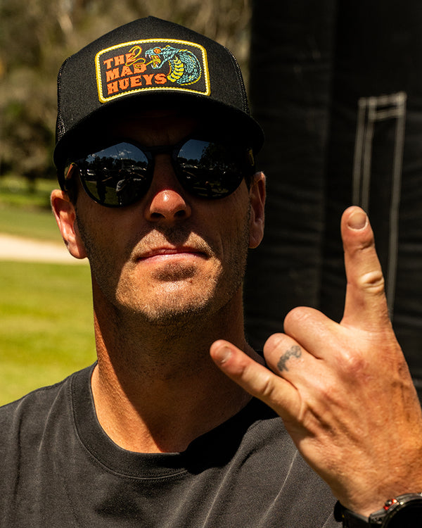 FROTHY FANGING | TWILL TRUCKER - BLACK