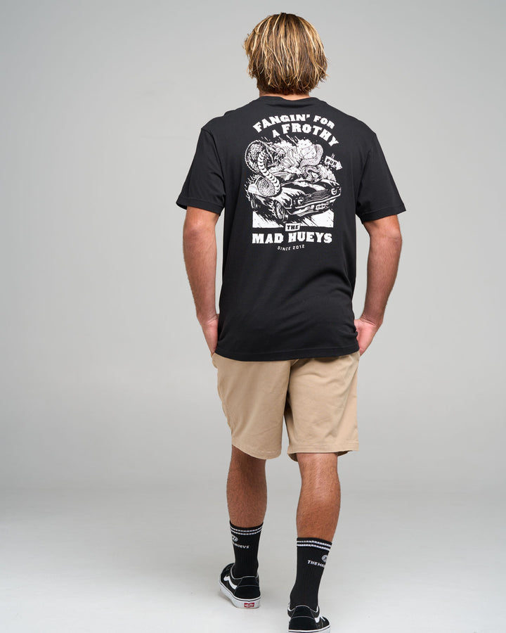 FROTHY FANGING | SS TEE - BLACK