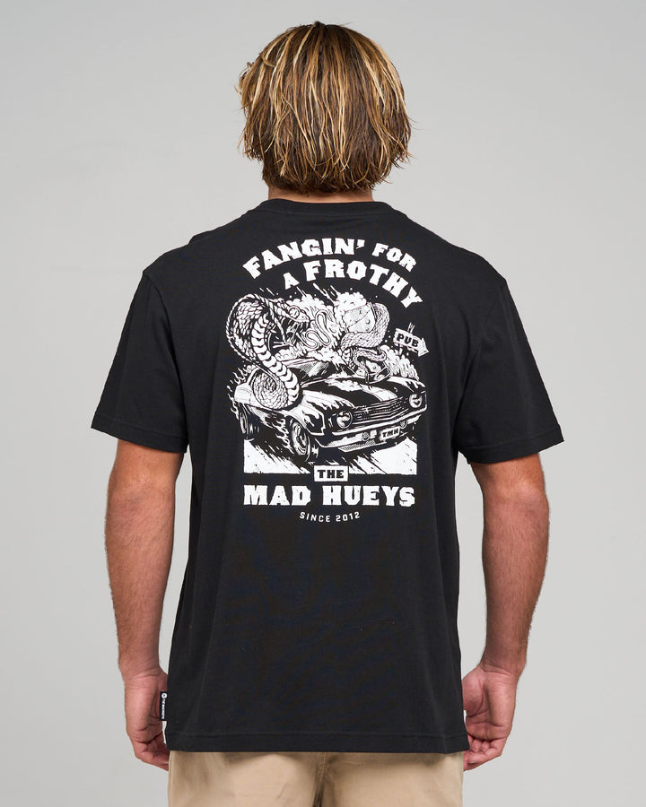 FROTHY FANGING | SS TEE - BLACK