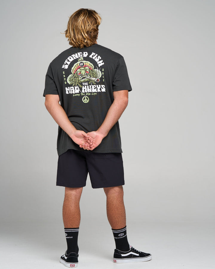 STONED FISH | SS TEE - VINTAGE BLACK