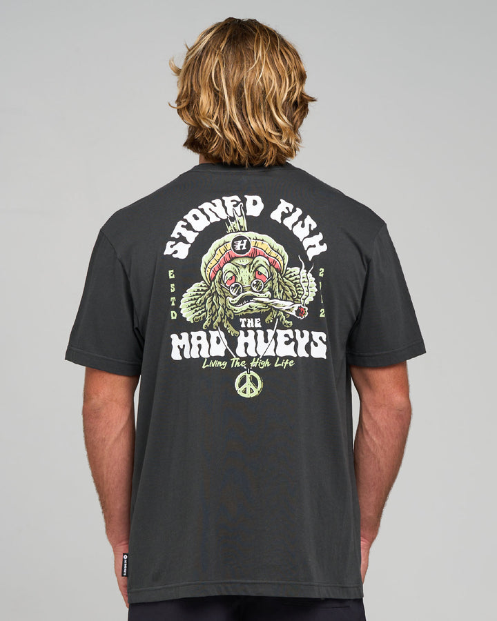 STONED FISH | SS TEE - VINTAGE BLACK