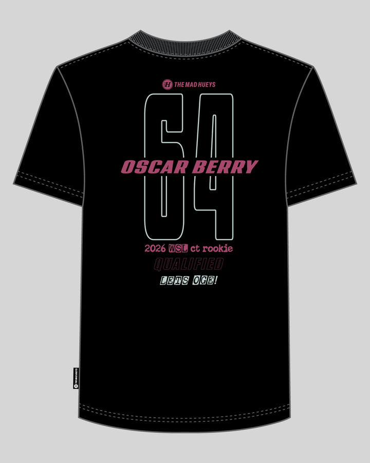 The Mad Hueys Oscar Berry Wsl 2026 Ct SS T-shirt in Black, alternate view 3