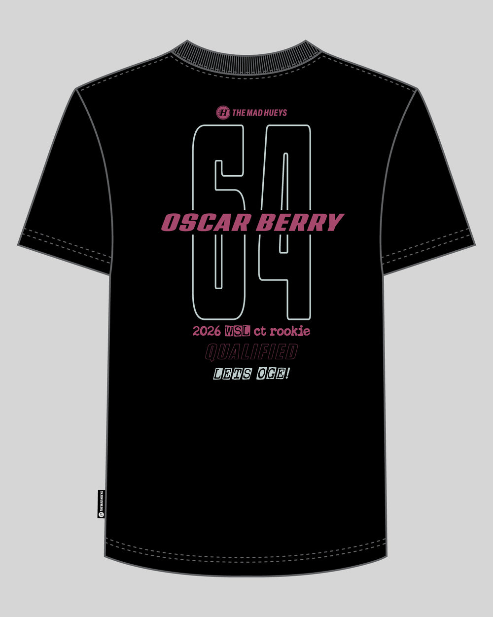 The Mad Hueys Oscar Berry Wsl youth SS T-shirt in Black, alternate view 2