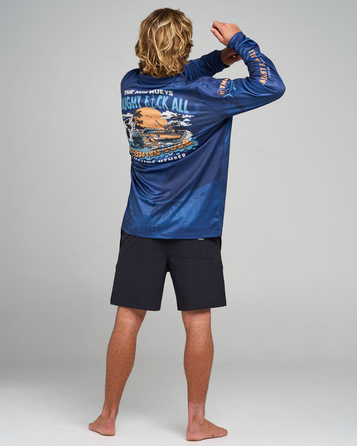 CAUGHT FK ALL JAW | UPF 50+ FISHING JERSEY - NAVY