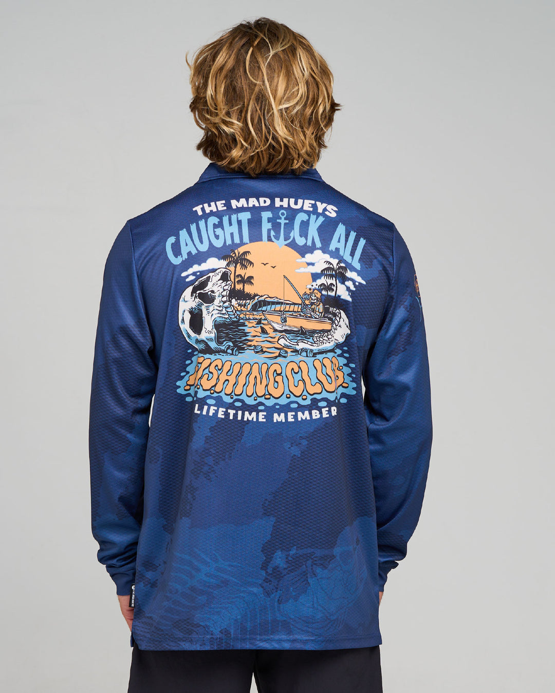 CAUGHT FK ALL JAW | UPF 50+ FISHING JERSEY - NAVY