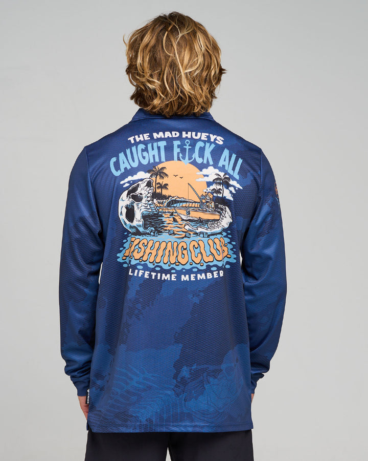 CAUGHT FK ALL JAW | UPF 50+ FISHING JERSEY - NAVY