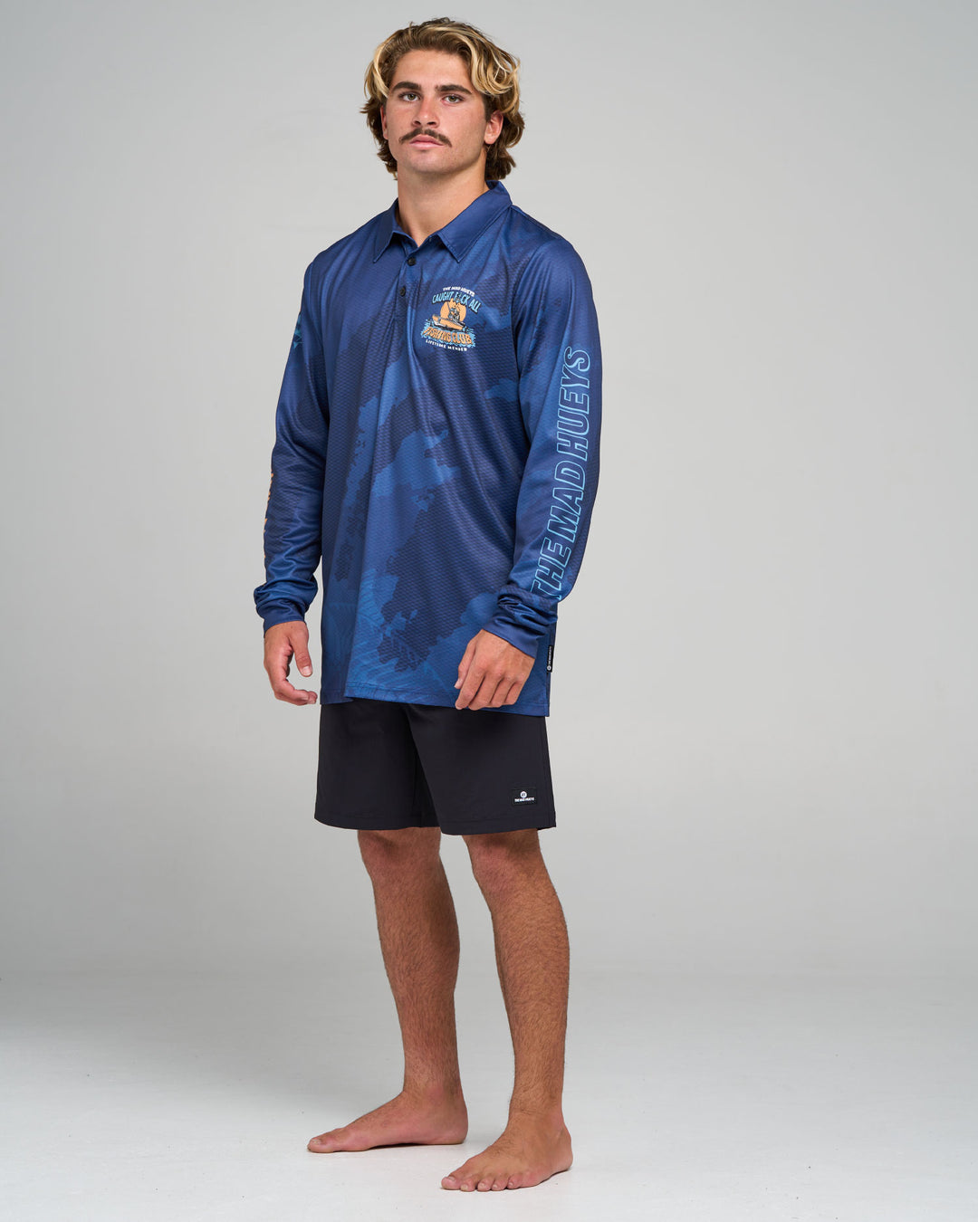 CAUGHT FK ALL JAW | UPF 50+ FISHING JERSEY - NAVY