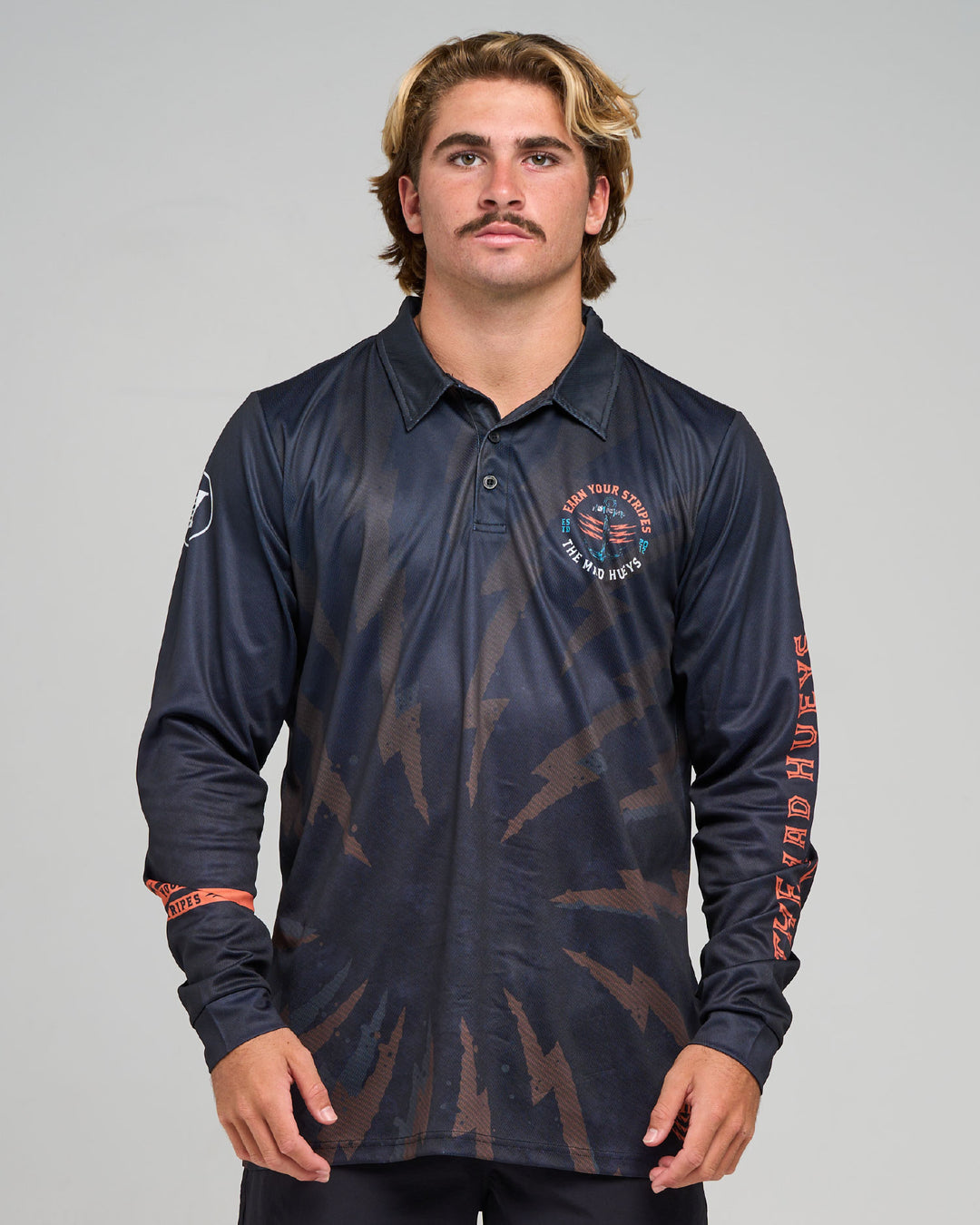 EARN STRIPES | UPF 50+ FISHING JERSEY - BLACK
