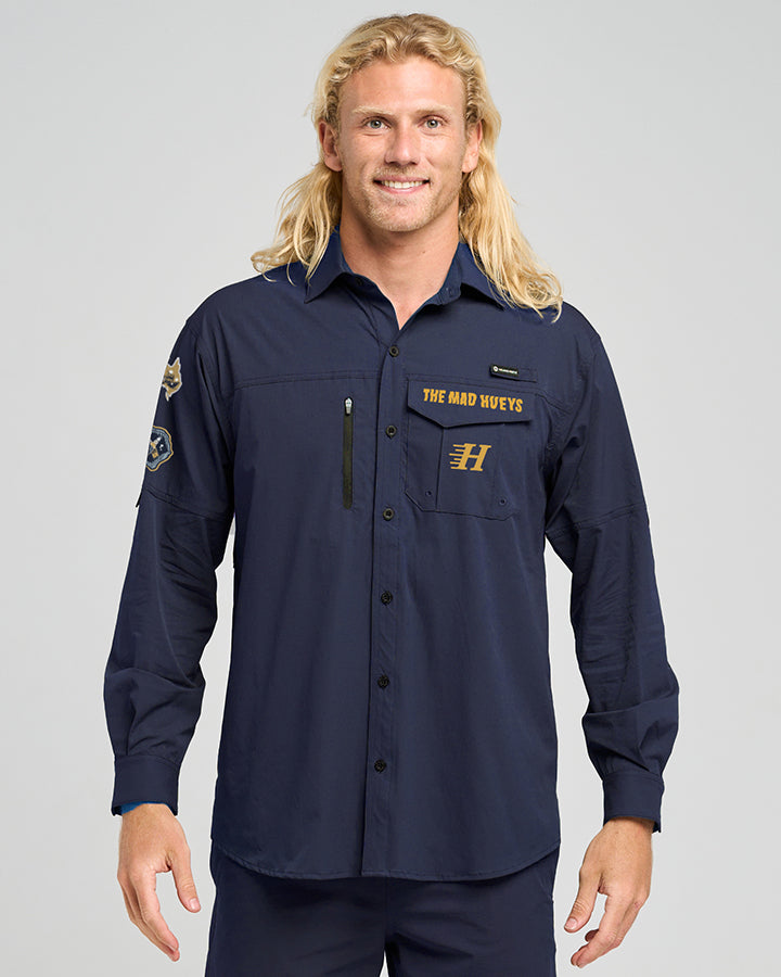 BEERAMUNDI | UPF 50+ FISHING SHIRT - NAVY