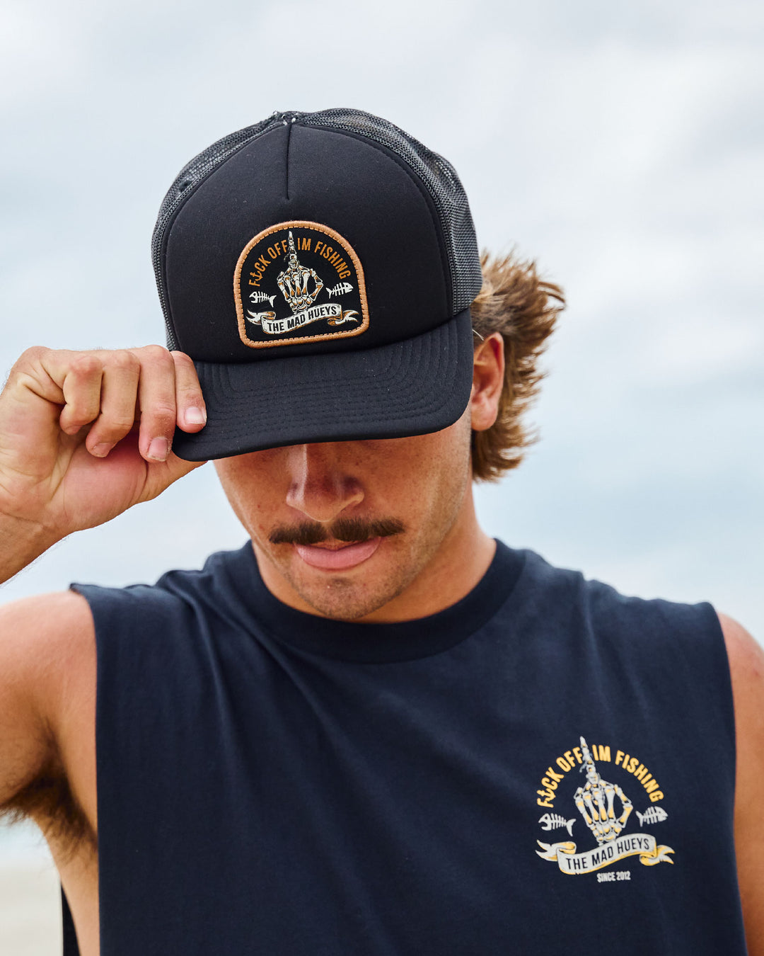 FK OFF FISH | FOAM TRUCKER - BLACK