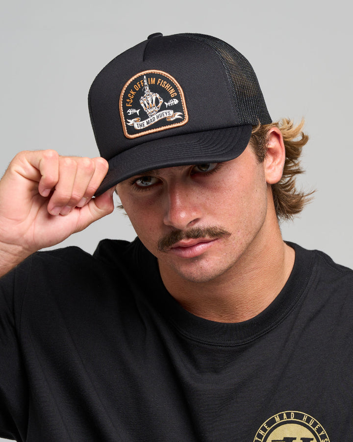 FK OFF FISH | FOAM TRUCKER - BLACK