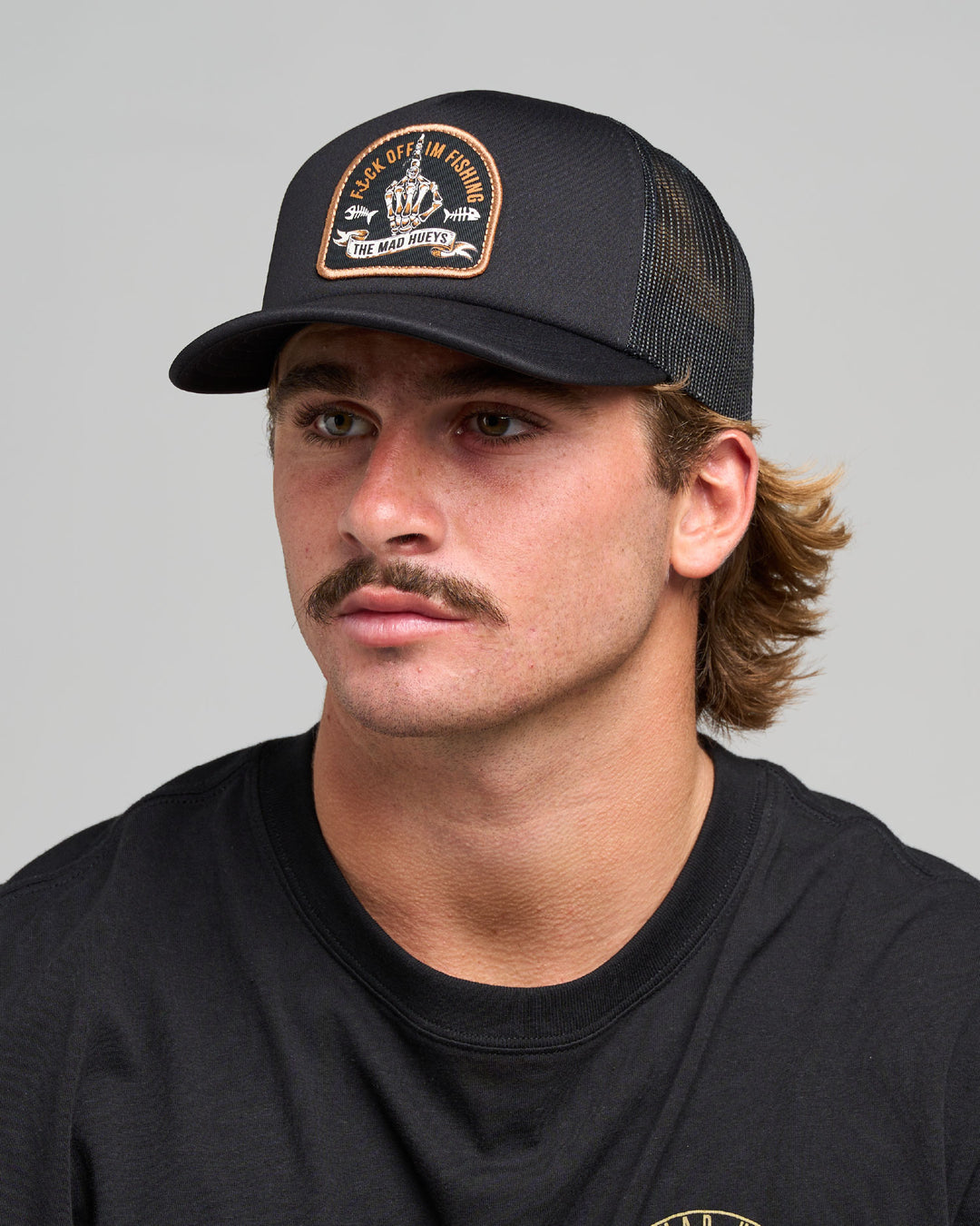 FK OFF FISH | FOAM TRUCKER - BLACK
