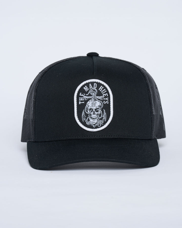 ROPE SKULL ANCHOR | TWILL TRUCKER - BLACK