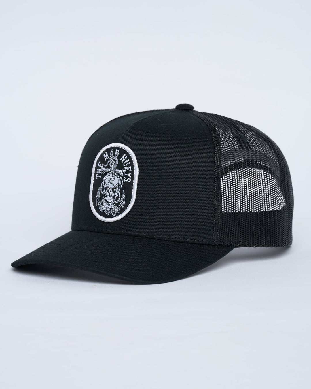 ROPE SKULL ANCHOR | TWILL TRUCKER - BLACK