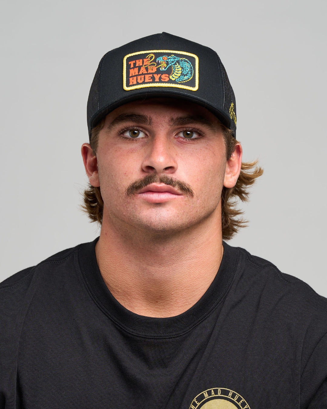 FROTHY FANGING | TWILL TRUCKER - BLACK