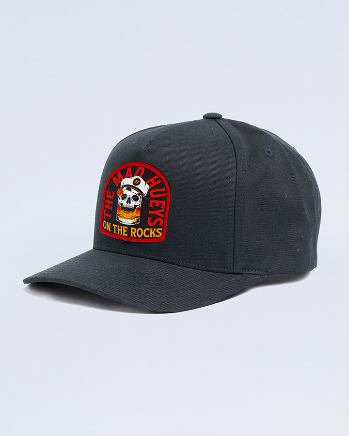 TRIPLE ON THE ROCKS | TWILL SNAPBACK - WASHED BLACK