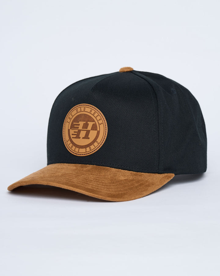 SUEDE HUEYS | TWILL SNAPBACK - BLACK
