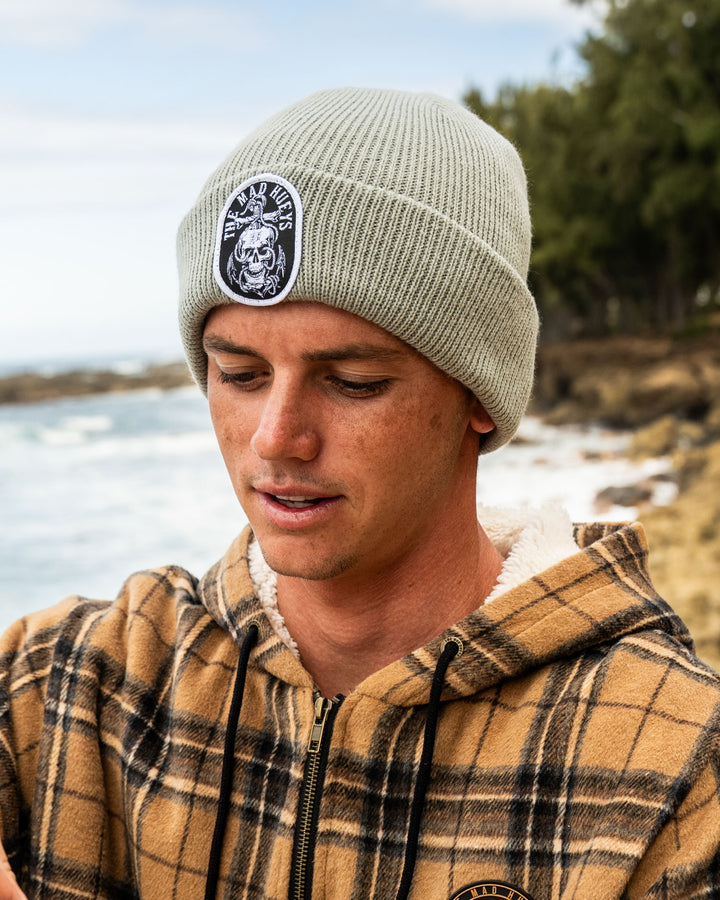 ROPE SKULL ANCHOR | RELAXED BEANIE - FADED DUST