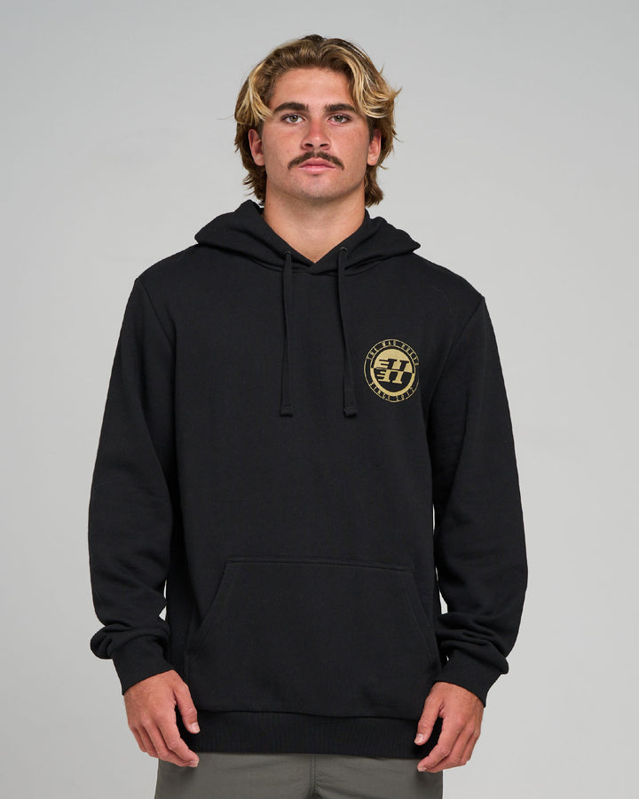 H SERIES SPLIT | HOODED PULLOVER - BLACK