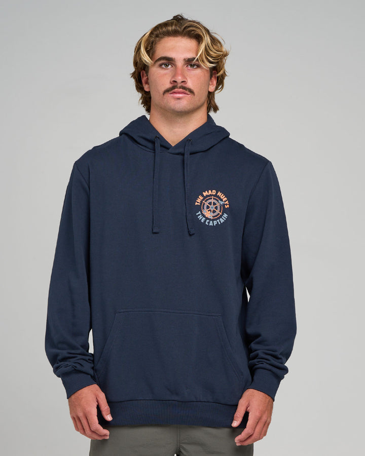 CAPTAIN TWO FACED | HOODED PULLOVER - NAVY