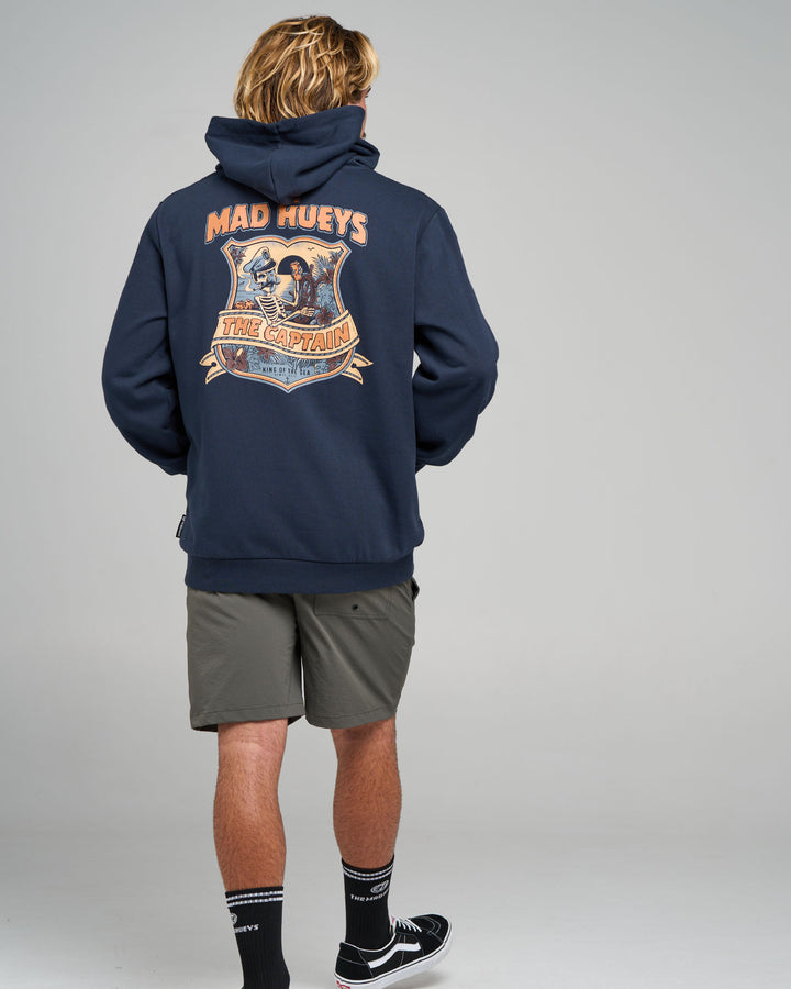 CAPTAIN TWO FACED | HOODED PULLOVER - NAVY