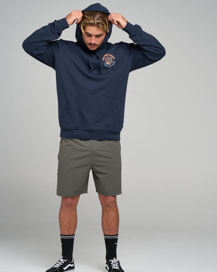 CAPTAIN TWO FACED | HOODED PULLOVER - NAVY