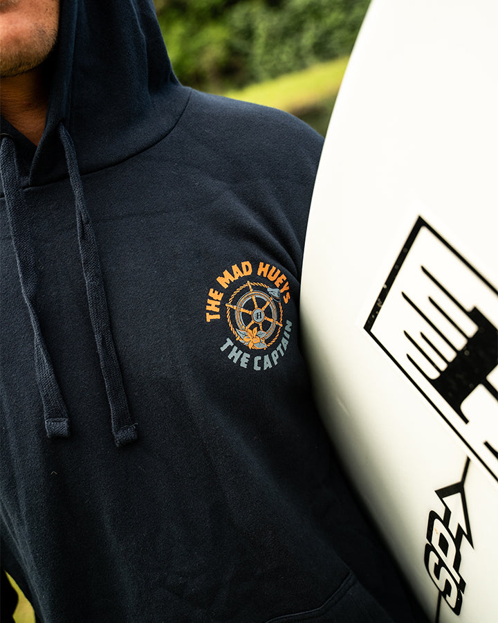 CAPTAIN TWO FACED | HOODED PULLOVER - NAVY