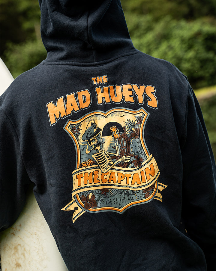 CAPTAIN TWO FACED | HOODED PULLOVER - NAVY