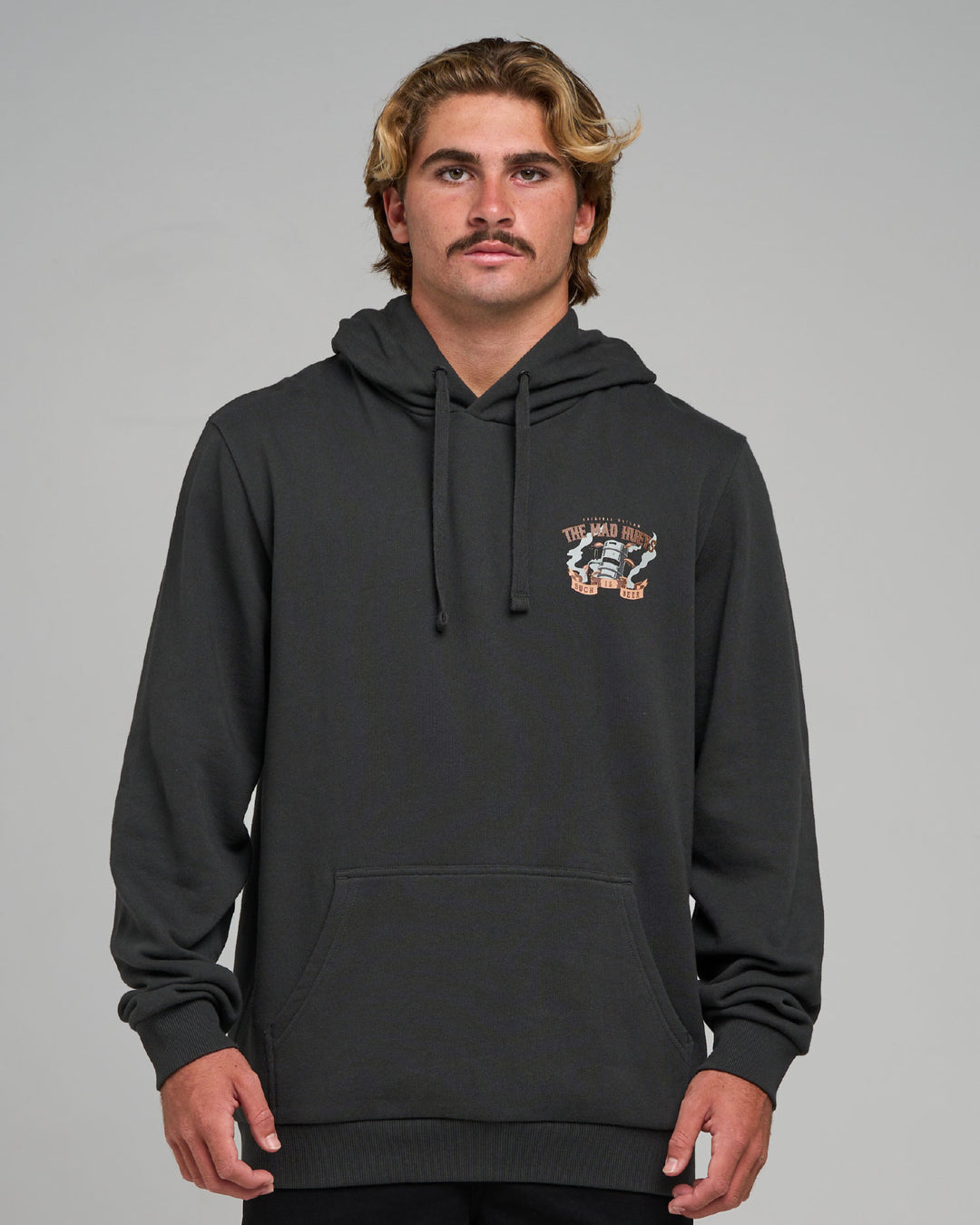 KEGS KELLY | HOODED PULLOVER - VINTAGE BLACK