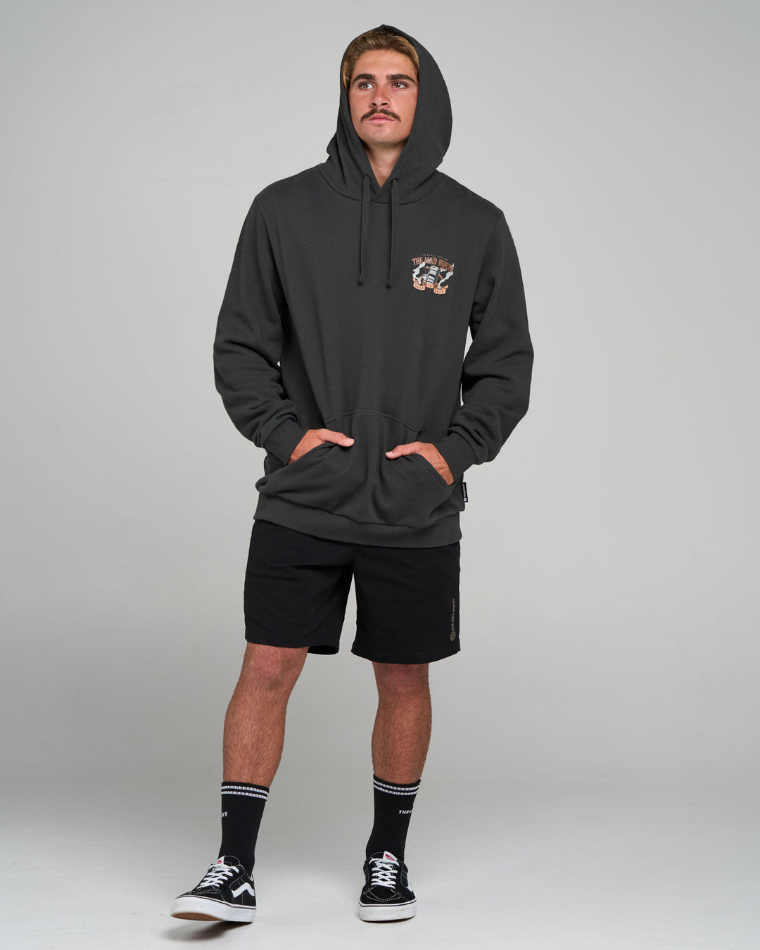 KEGS KELLY | HOODED PULLOVER - VINTAGE BLACK