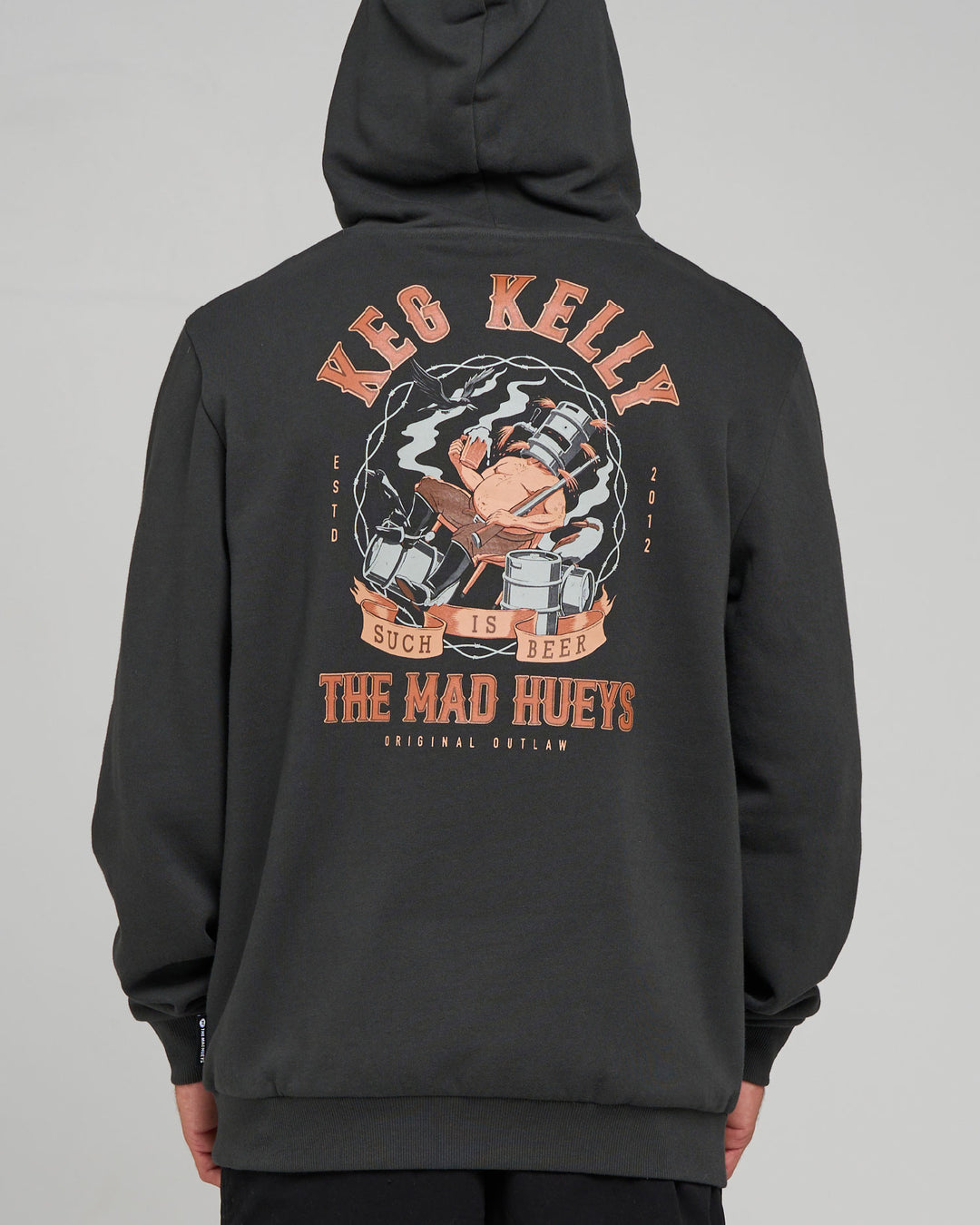 KEGS KELLY | HOODED PULLOVER - VINTAGE BLACK