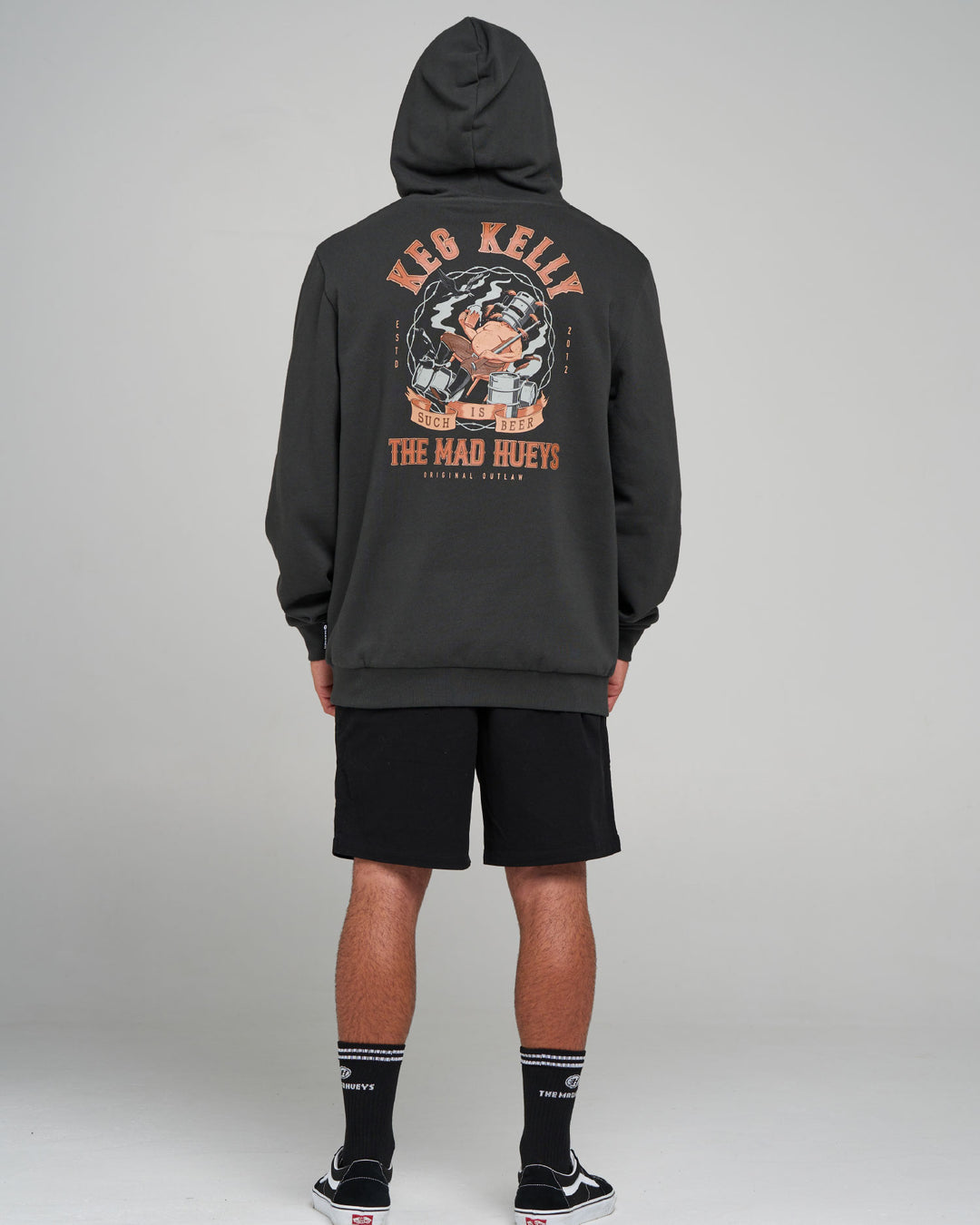 KEGS KELLY | HOODED PULLOVER - VINTAGE BLACK